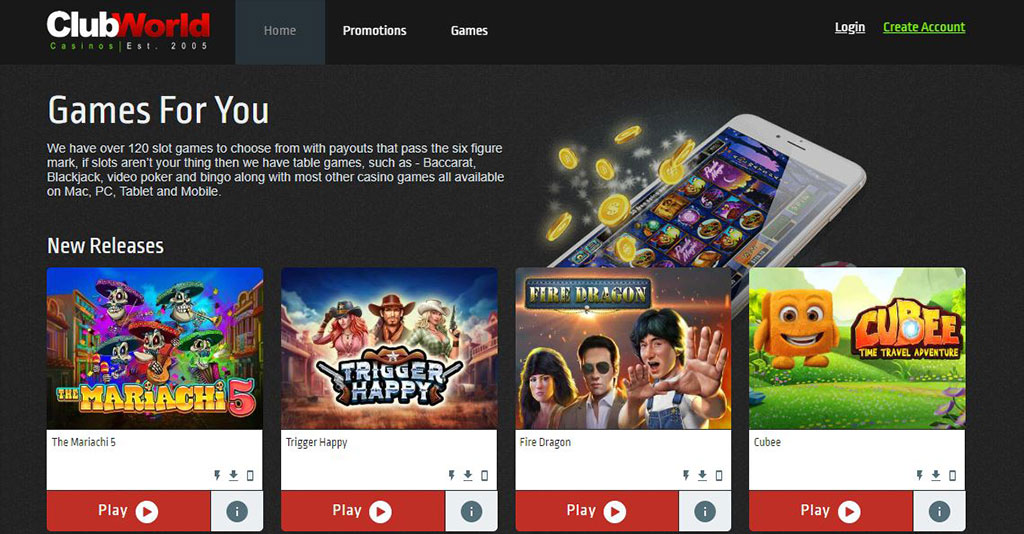 club world casino free no deposit codes