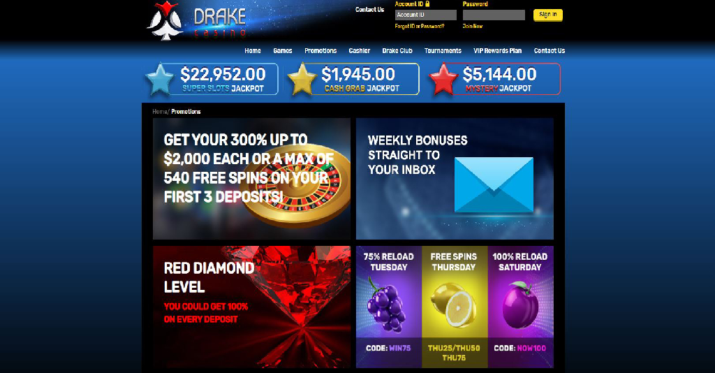 Drake casino no deposit free chip